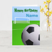 Football Birthday Kaart (Gele Bloem)