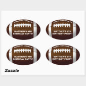 Football Birthday Party Favor Sticker (Vel)