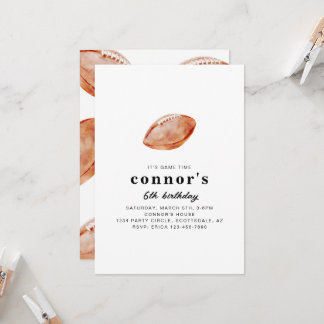 Football Birthday Party Invitation 