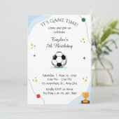 Football Birthday party Invitation template digite (Debout devant)