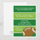 Football Birthday Party Kaart (Voorkant / Achterkant)