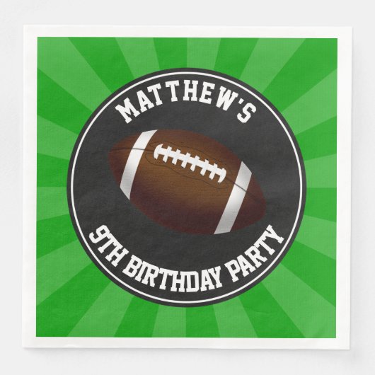 Football Birthday Party Servetten (Voorkant)