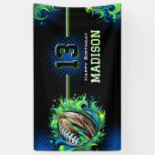 Football Birthday Party Spandoek (Verticaal)