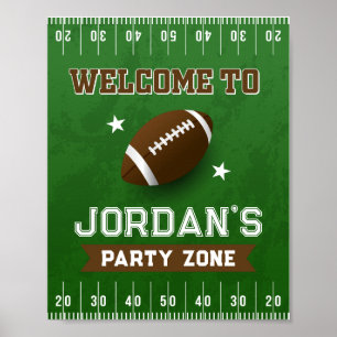 Football Birthday Party Welkomstwoord Poster Decor