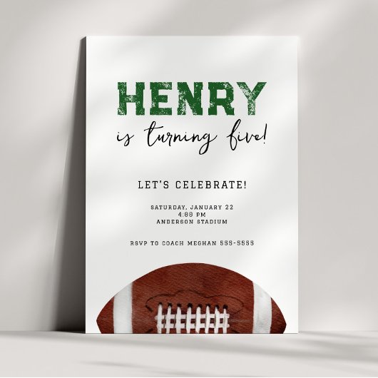 Football Birthday Uitnodiging