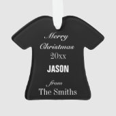 Football Black & Silver Jersey Ornement (dos)