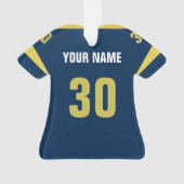 Football Blue & Gold Jersey Ornement (devant)