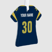 Football Blue & Gold Jersey Ornement (devant)