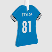 Football Blue Silver & Black Jersey Personnalisé (devant)