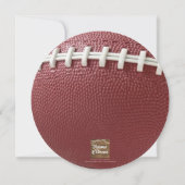 Football Bowl Game Gold Round Invitation (Dos)