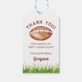 Football Boy 1e Verjaardag Cadeaulabel (Voorkant)