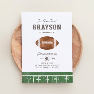 Football Boy Anniversaire Fête Invitation