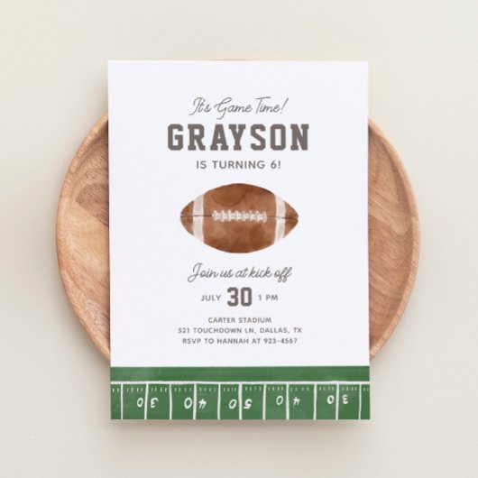 Football Boy Anniversaire Fête Invitation