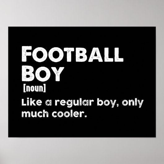 Football Boy Funny Definition Football Lover Poster (Voorkant)