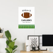 Football Boy Verjaardagsfeestje Welkom Poster (Thuiskantoor)