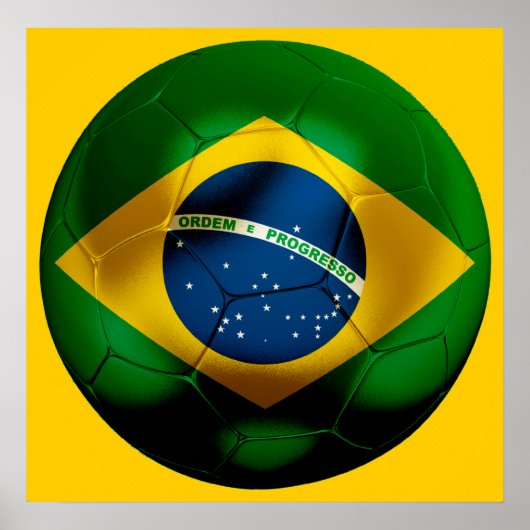 Football Brazilië Poster (Voorkant)