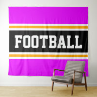 FOOTBALL Bright Roze Zwart Geel Racing Stripes