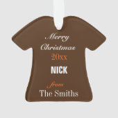 Football Brown, Orange & Jersey Blanc (dos)