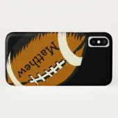 Football Brown Sports iPhone X Coque (Dos (Horizontal))