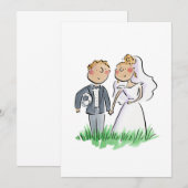 Football bruiloft kaart (Voorkant / Achterkant)