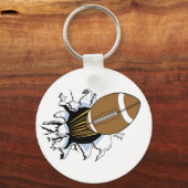 Football Burst T-shirts en cadeautjes Sleutelhanger (Voorkant)