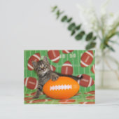 Football - Carte postale Chat (Debout devant)
