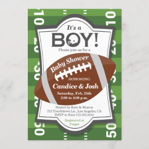 Football C'est une invitation à un Baby shower
