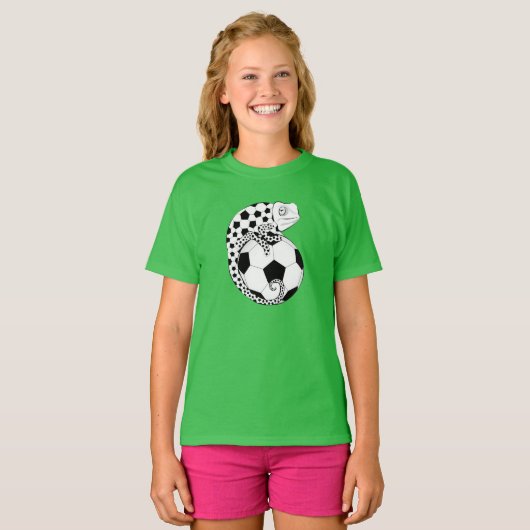 Football Chameleon T-shirt (Voorkant volledig)