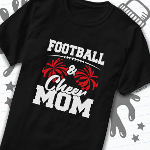 Football Cheer Moeder Middelbare School Sport Chee T-shirt