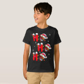 Football Christmas Ho Ho Ho Santa Srts Player Funn T-shirt (Voorkant volledig)