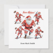 Football Christmas with Santa Claus