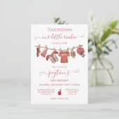 Football Clothesline Anniversaire Fête Invitation (Debout devant)