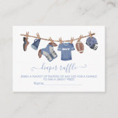 Football Clothesline Baby Showe Diaper Carte Raffl (Devant)