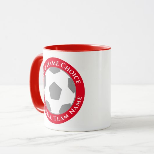 Football Club Design in Red Mok (Voorkant links)