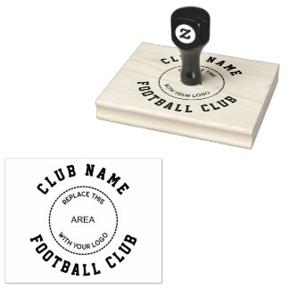 Football Club Logo en naam Rubberstempel
