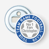 Football Club Naam op een Button Flesopener (Voorkant)