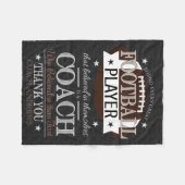 Football Coach bedankt cadeau Fleece Deken (Voorkant (Horizontaal))