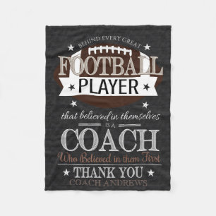 Football Coach bedankt cadeau Fleece Deken