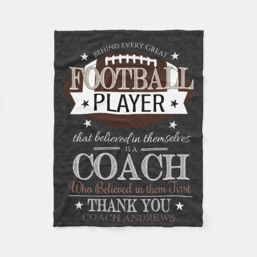 Football Coach bedankt cadeau Fleece Deken (Voorkant)