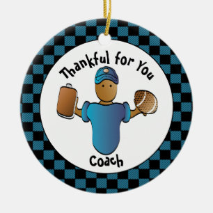 Football Coach Cadeau Mannelijke Cartoon Gepersona Keramisch Ornament