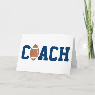 Football coach dank je kaart
