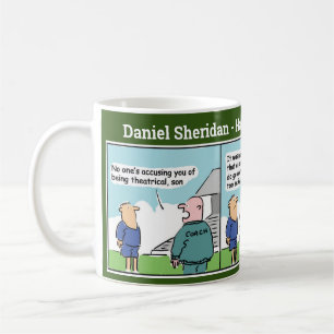 Football Coach en afspeelbare Cartoon Koffiemok