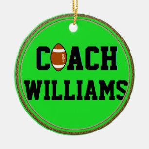 Football coach op maat keramisch ornament