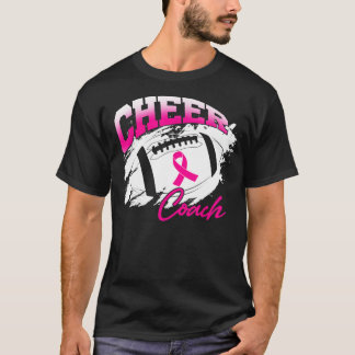 Football Coach Pink Ribbon Breast Cancer Awa T-shirt