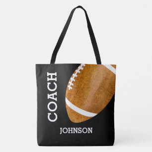 Football Coach  Retro Football Gepersonaliseerd Draagtas