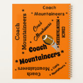 Football Coach Team Gepersonaliseerd Sinaasappel e Planner (Achterkant)