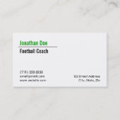 Football Coach Visitekaartje (Voorkant)