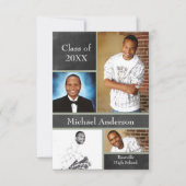 Football Collage - 3x5 Grad Faire-part (Devant)