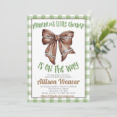 Football Coquette Baby shower Invitation (Debout devant)