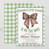 Football Coquette Baby shower Invitation (Devant / Derrière)